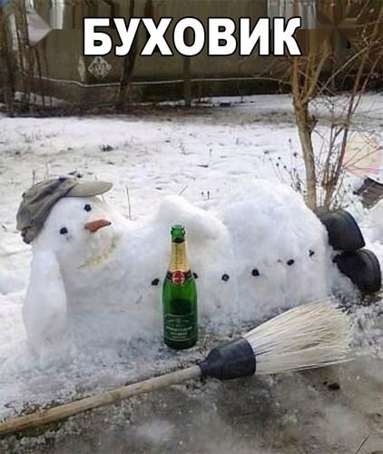 снеговик, зимний прикол